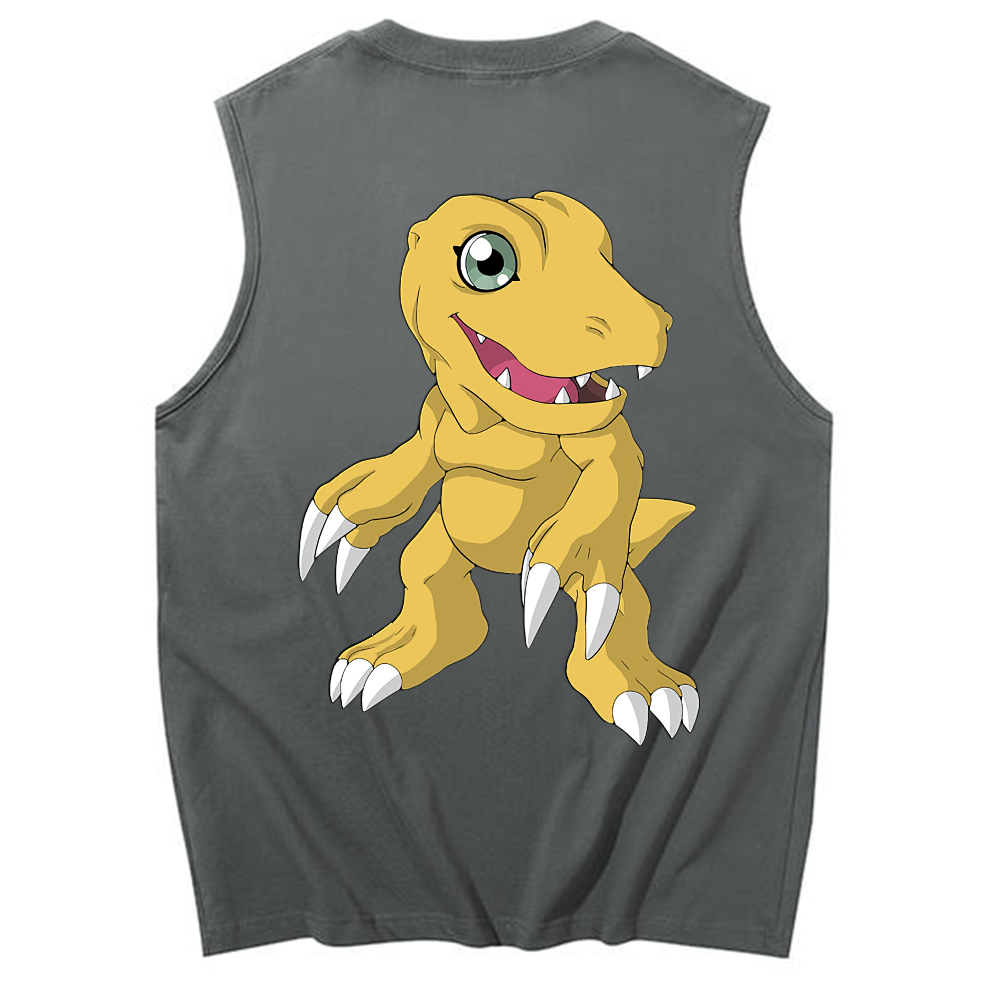 （画像用） Digimon デジタルモンスター/デジモン コットン100％タンクトップ（背面プリント）